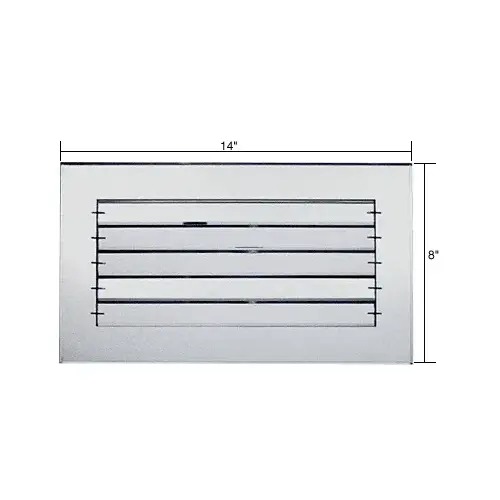 Clear Acrylic 14" x 8" Adjustable Louver Mirror Grille Clear Acrylic 14" x 8" Adjustable Louver Mirror Grille