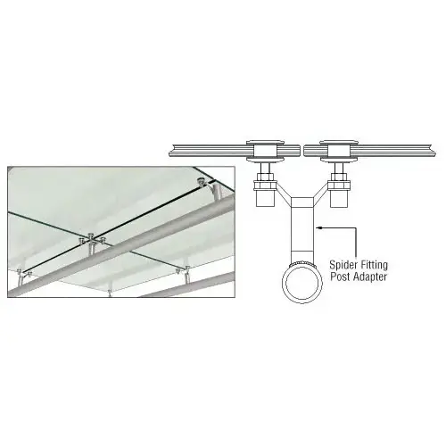 Brushed Stainless 1-1/2" Diameter Spider Fitting Post adaptor- Custom Length Brushed Stainless 1-1/2" Diameter Spider Fitting Post adaptor- Custom Length