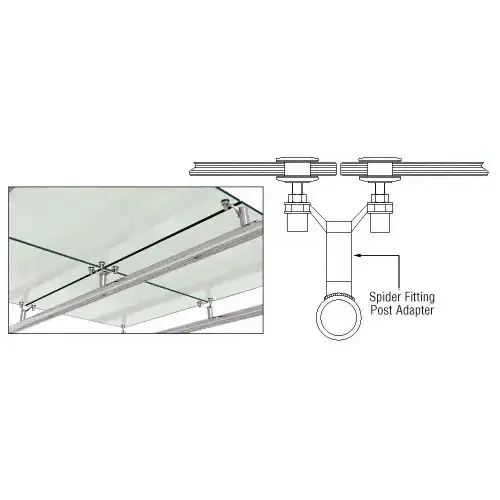 Polished Stainless Spider Fitting Post Adaptor - Custom Polished Stainless Spider Fitting Post Adaptor - Custom