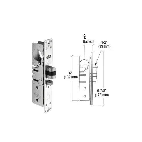 1-1/8" Backset Deadlatch Lock - Left Handed 1-1/8" Backset Deadlatch Lock - Left Handed