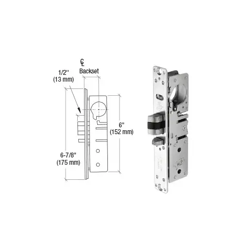 1-1/8" Backset Deadlatch Lock - Right Handed 1-1/8" Backset Deadlatch Lock - Right Handed