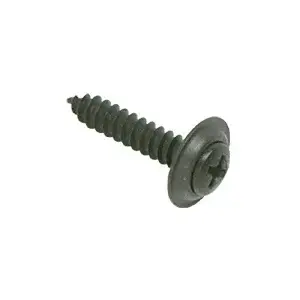 CRL AV11790 Black 8 x 1-1/4" Oval Head Phillips Sheet Metal Screws with Countersunk Washers