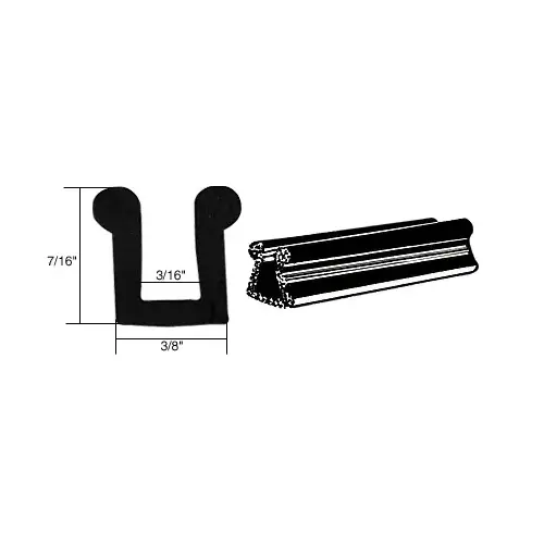 Glass and Acrylic Setting Rubber Channel 3/16" Material - 3/8" Base Width Black Glass and Acrylic Setting Rubber Channel 3/16" Material - 3/8" Base Width Black