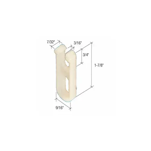 Sliding Screen Door 1-7/8" x 9/16" Nylon Top Guide for Crossly Doors - pack of 2 Sliding Screen Door 1-7/8" x 9/16" Nylon Top Guide for Crossly Doors - pack of 2