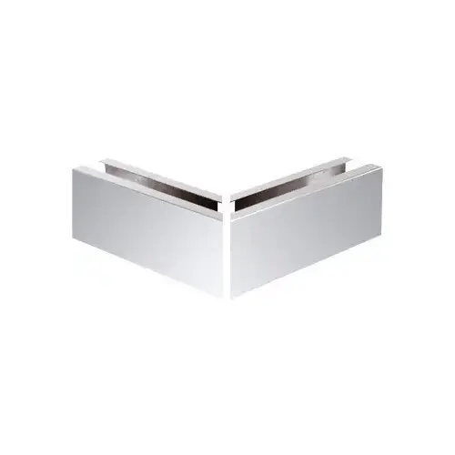 Polished Stainless 12" Mitered 90 degree Corner Cladding for B5A Series Base Shoe