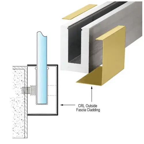Satin Brass L68S Series Outside Fascia Cladding 118" Stock Length Satin Brass L68S Series Outside Fascia Cladding 118" Stock Length