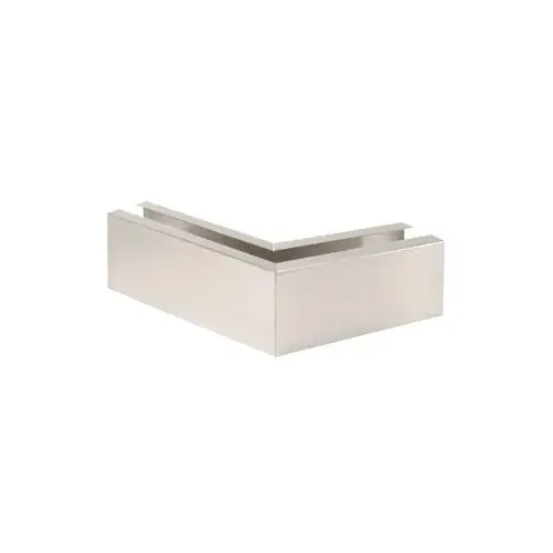Brushed Stainless 12" 135 degree Mitered Corner Cladding for W5B Series Windscreen and Smoke Baffle Base Shoe
