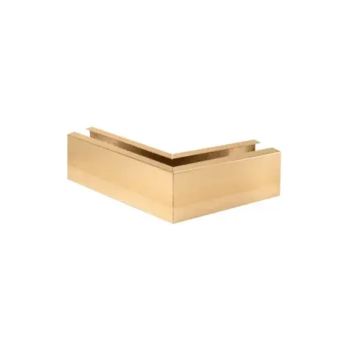 Polished Brass 12" 90 degree Mitered Corner Cladding for B5L Series Low Profile Base Shoe Polished Brass 12" 90 degree Mitered Corner Cladding for B5L Series Low Profile Base Shoe