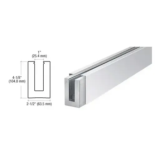 B5S Series Polished Stainless Custom Square Base Shoe Undrilled for 1/2" Glass B5S Series Polished Stainless Custom Square Base Shoe Undrilled for 1/2" Glass