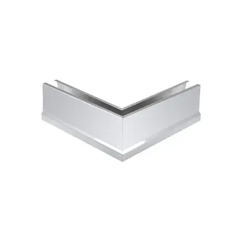Polished Stainless 12" 90 degree Mitered Corner Cladding for B5T Series Tapered Base Shoe Polished Stainless 12" 90 degree Mitered Corner Cladding for B5T Series Tapered Base Shoe
