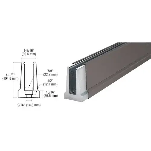 B5T Series Dark Bronze Anodized Custom Tapered Base Shoe Drilled for 1/2" Glass B5T Series Dark Bronze Anodized Custom Tapered Base Shoe Drilled for 1/2" Glass