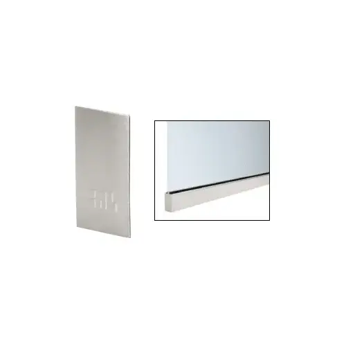 Brushed Stainless End Cap for W5B Series Windscreen and Smoke Baffle Base Shoe