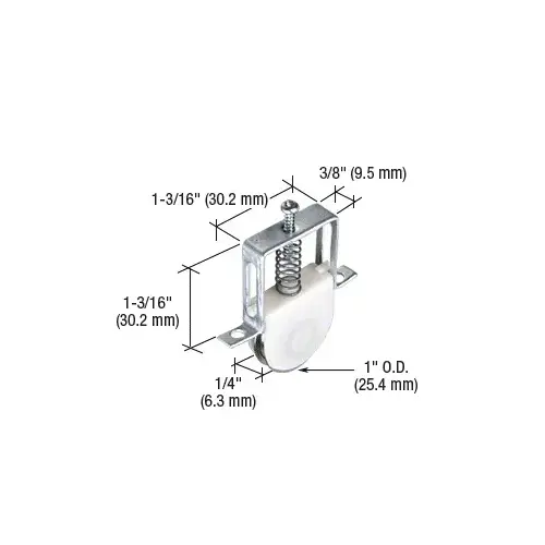 1" Stainless Steel Ball-Bearing Sliding Screen Door Roller 1" Stainless Steel Ball-Bearing Sliding Screen Door Roller
