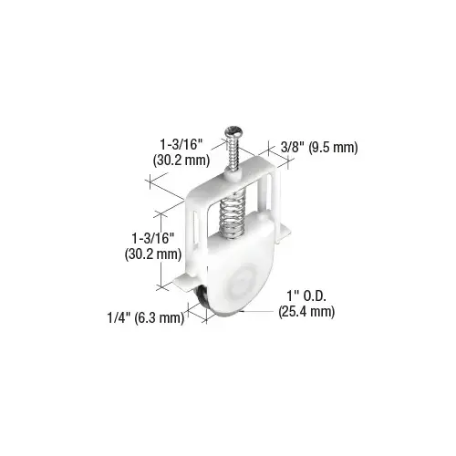 1" Steel Ball Bearing Sliding Screen Door Roller for Columbia Doors - pack of 2 1" Steel Ball Bearing Sliding Screen Door Roller for Columbia Doors - pack of 2