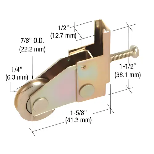 7/8" Steel Ball Bearing Sliding Screen Door Bottom Roller for Pacesetter Doors 7/8" Steel Ball Bearing Sliding Screen Door Bottom Roller for Pacesetter Doors