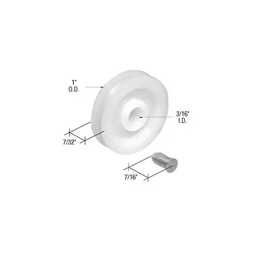 1" Nylon Sliding Screen Door Replacement Roller with 3/16" Center Hole 1" Nylon Sliding Screen Door Replacement Roller with 3/16" Center Hole