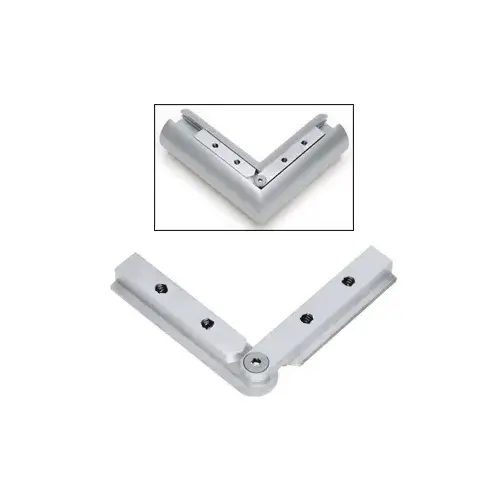 Satin Anodized Horizontal Adjustable Hand Rail Corner Splice