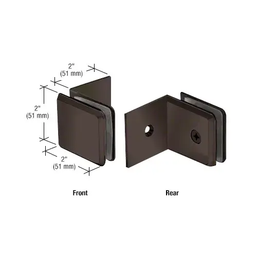 Oil Rubbed Bronze Fixed Panel Beveled Clamp With Large Leg