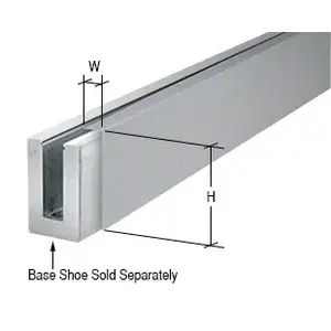 CRL BLCBS10 Brushed Stainless Cladding for B5L Series Low Profile Base Shoe