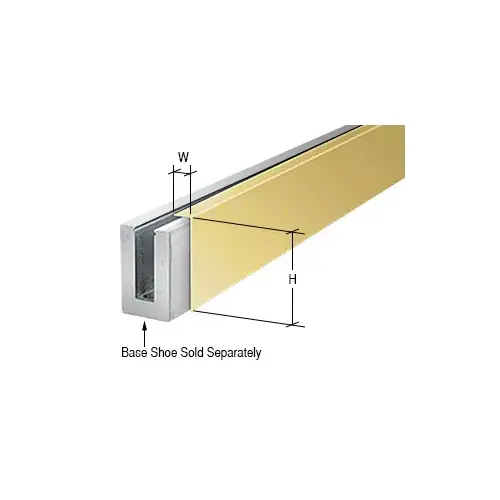 Polished Brass Cladding for B5L Series Low Profile Base Shoe Polished Brass Cladding for B5L Series Low Profile Base Shoe