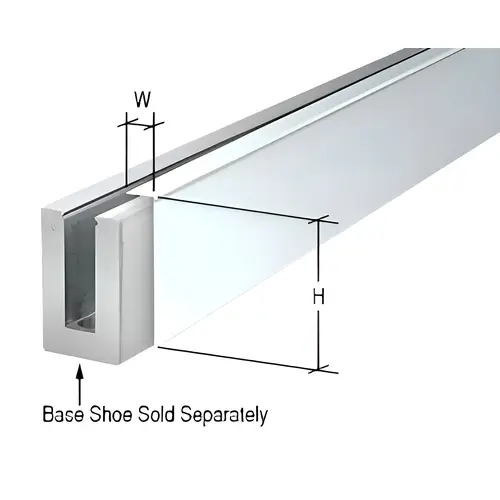 Polished Stainless Cladding for B5L Series Low Profile Base Shoe Polished Stainless Cladding for B5L Series Low Profile Base Shoe
