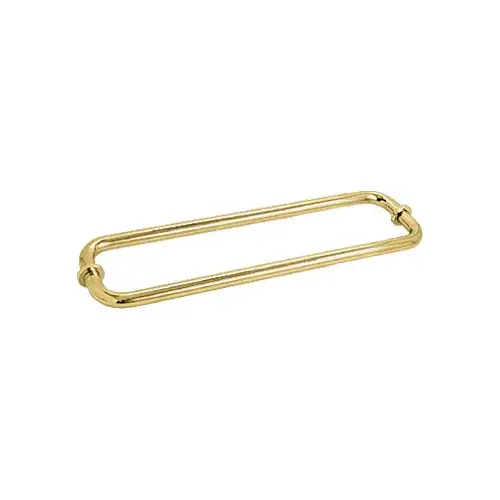 Polished Brass 12" BM Series Back-to-Back Tubular Towel Bars With Metal Washers Polished Brass 12" BM Series Back-to-Back Tubular Towel Bars With Metal Washers