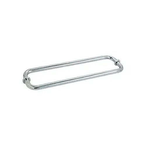 Polished Chrome 12" BM Series Back-to-Back Tubular Towel Bars With Metal Washers