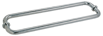 CRL BM12X12PN Polished Nickel 12" BM Series Back-to-Back Tubular Towel Bars With Metal Washers