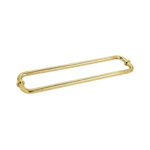 Polished Brass 18" BM Series Back-to-Back Tubular Towel Bars with Metal Washers