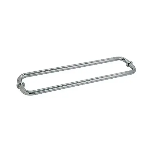 Polished Nickel 18" BM Series Back-to-Back Tubular Towel Bars with Metal Washers