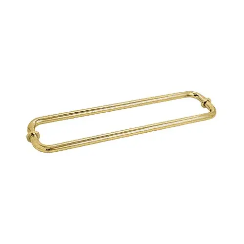Satin Brass 18" BM Series Back-to-Back Tubular Towel Bars with Metal Washers