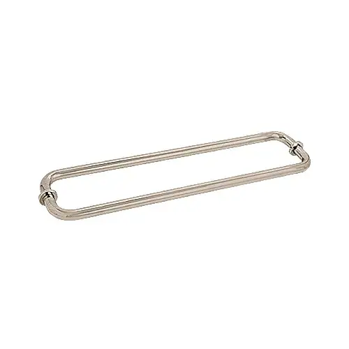 Satin Nickel 18" BM Series Back-to-Back Tubular Towel Bars with Metal Washers