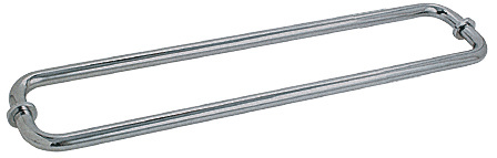 CRL BM24X24BN Brushed Nickel 24" BM Series Back-to-Back Tubular Towel Bars With Metal Washers