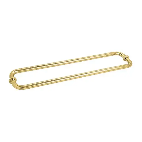 Polished Brass 24" BM Series Back-to-Back Tubular Towel Bars With Metal Washers