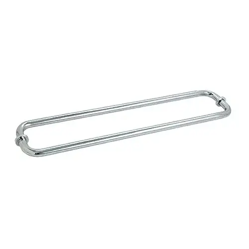 Polished Chrome 24" BM Series Back-to-Back Tubular Towel Bars With Metal Washers