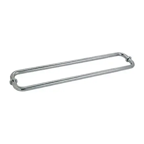 Polished Nickel 24" BM Series Back-to-Back Tubular Towel Bars With Metal Washers