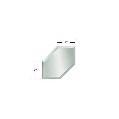 Clear Mirror Glass 2" Emerald Corner Beveled on All 6 Sides Clear Mirror Glass 2" Emerald Corner Beveled on All 6 Sides