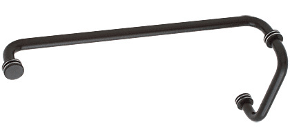 CRL BM6X18MBL Matte Black 6" Pull Handle and 18" Towel Bar BM Series Combination With Metal Washers