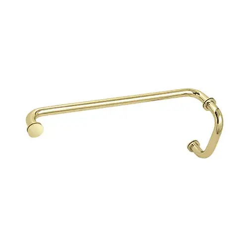 Polished Brass 6" Pull Handle and 18" Towel Bar BM Series Combination With Metal Washers