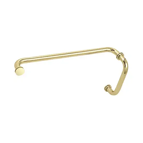 Polished Brass 8" Pull Handle and 18" Towel Bar BM Series Combination With Metal Washers
