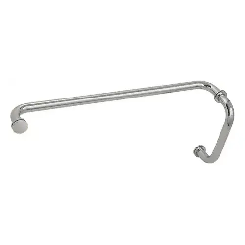 Polished Chrome 8" Pull Handle and 22" Towel Bar BM Series Combination With Metal Washers Polished Chrome 8" Pull Handle and 22" Towel Bar BM Series Combination With Metal Washers