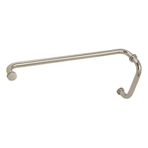 Polished Nickel 8" Pull Handle and 22" Towel Bar BM Series Combination With Metal Washers Polished Nickel 8" Pull Handle and 22" Towel Bar BM Series Combination With Metal Washers