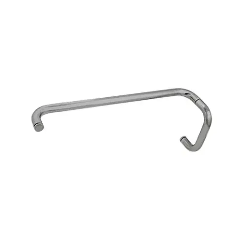 Brushed Nickel 6" Pull Handle and 18" Towel Bar BM Series Combination Without Metal Washers