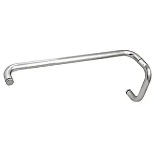 CRL BMNW6X18CH Polished Chrome 6" Pull Handle and 18" Towel Bar BM Series Combination Without Metal Washers