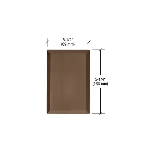 Bronze Single Blank without Screw Holes Glass Mirror Plate Bronze Single Blank without Screw Holes Glass Mirror Plate
