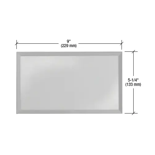 Gray Quad Blank Without Screw Holes Glass Mirror Plate