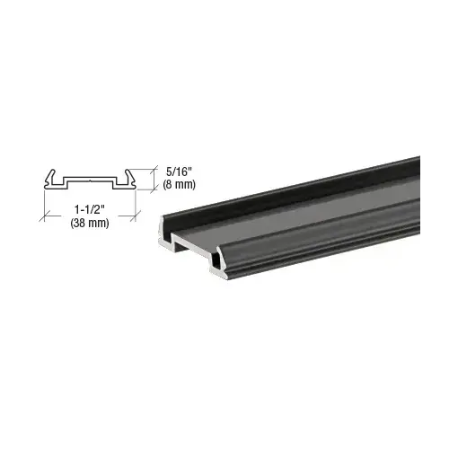 Matte Black Standard Bottom Rail Filler 241" Long Matte Black Standard Bottom Rail Filler 241" Long