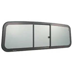 CRL BRW1852 Tri-Vent Three Panel Big Rig Slider with Solar Glass 2001+ Navistar (International) Conventional Cabs