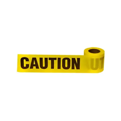Safety Caution Tape Yellow - 300 Foot Roll