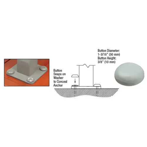 Agate Gray Color Match Bolt Cover Buttons Agate Gray Color Match Bolt Cover Buttons